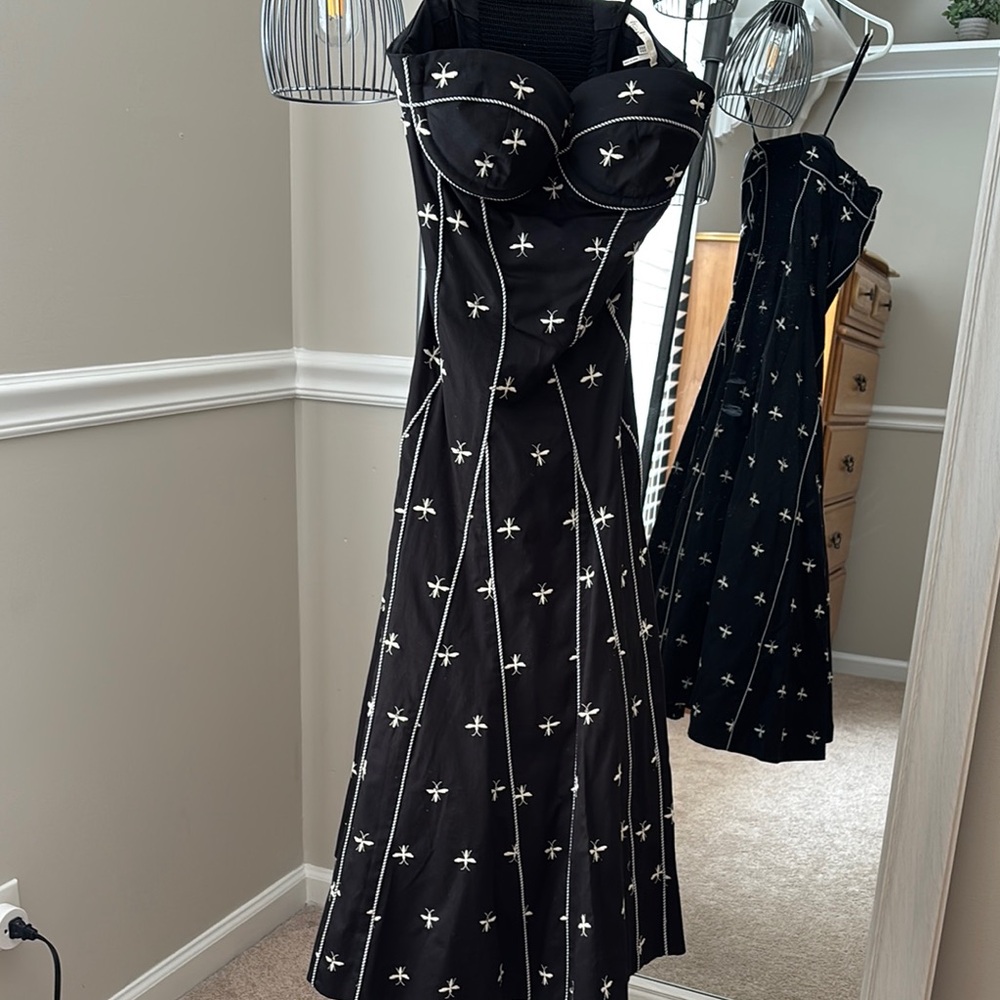Anthropologie Black Strapless Dress